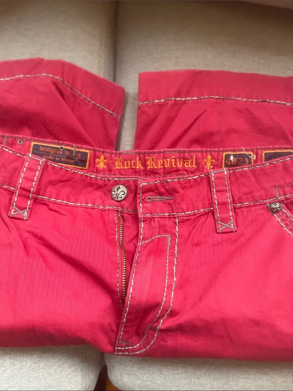 Rock Revival Men’s Crimson Cargo Shorts